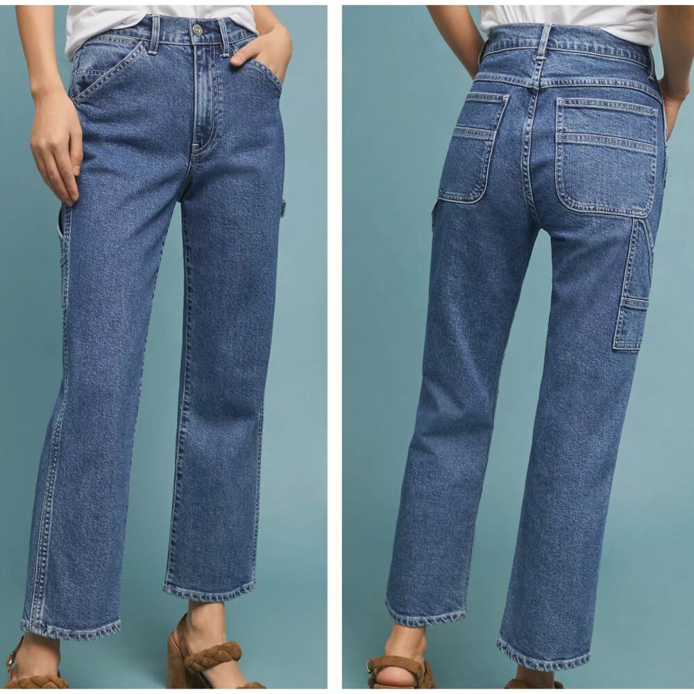 3x1 Rose High-Rise Cropped Flare Jeans Blue sz 30